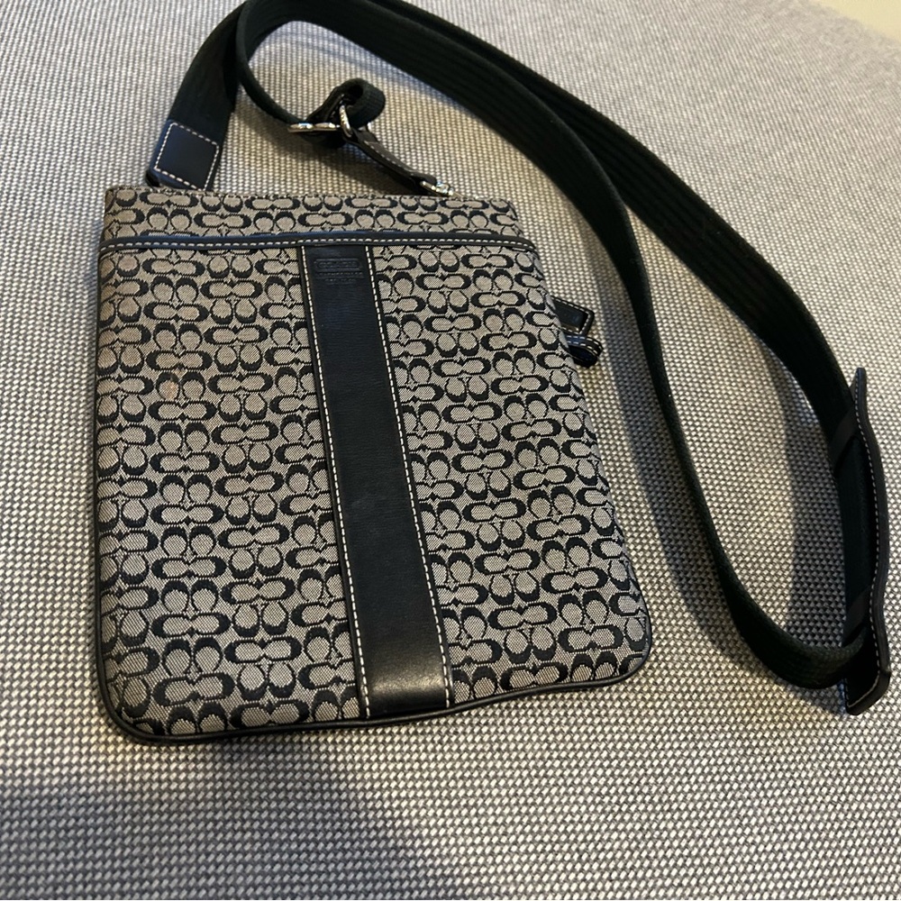 Coach Black Logo print crossbody bag